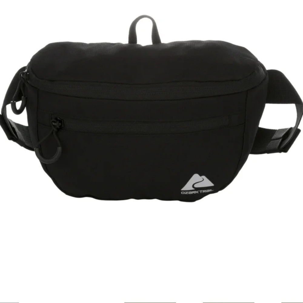 Ozark Trail Black Compact Hip Pack with Front Zip Pocket